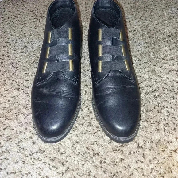 Vintage 1990s Life Stride Leather Ankle Boots Size 9M Black 3 Strap Booties - Picture 10 of 11